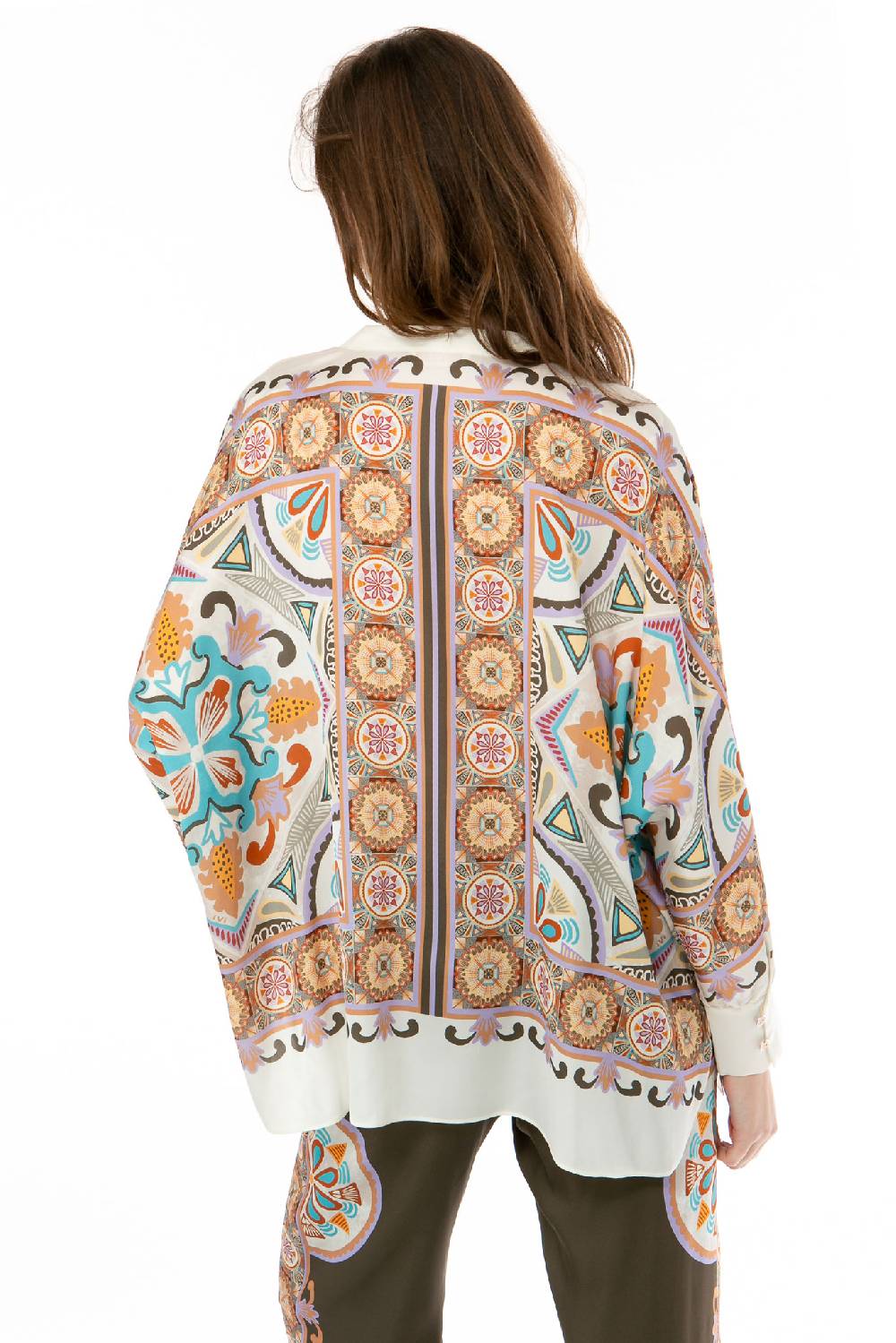 IVI GmbH VINTAGE FLOWERS Tunika Weiß