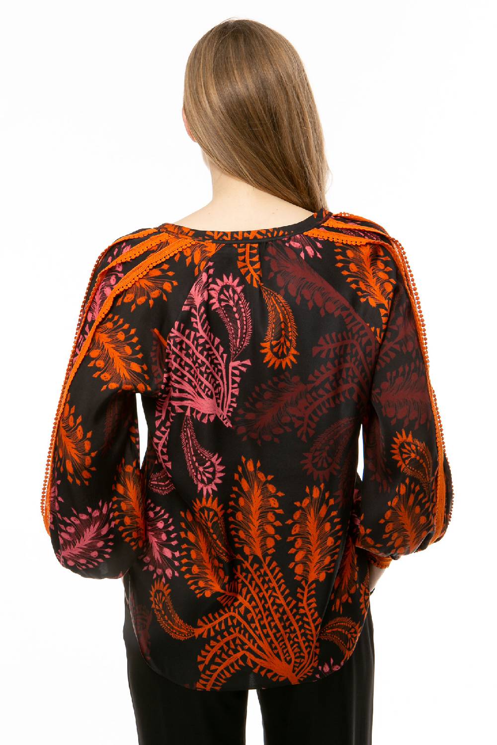 IVI GmbH WILD HERBS Bluse Mit Stickdetails Schwarz