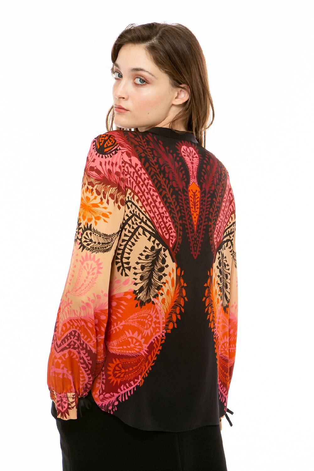 IVI GmbH WILD HERBS Seidenbluse Schwarz