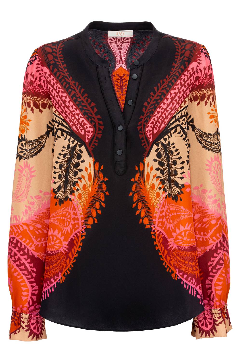 IVI GmbH WILD HERBS Seidenbluse schwarz