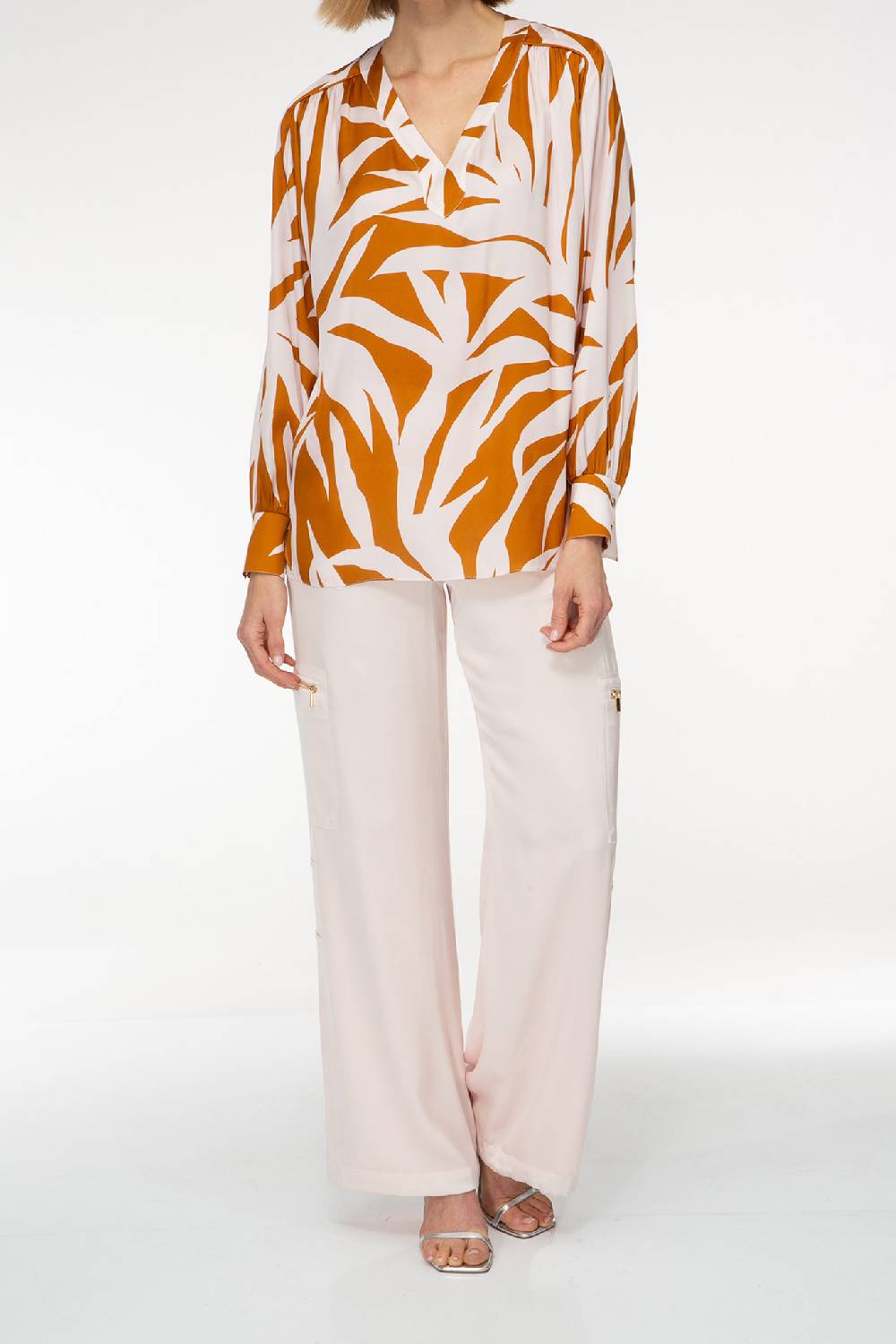 IVI GmbH PALM LEAF AMBER Tunika Mit Raffinierten Nahtdetails