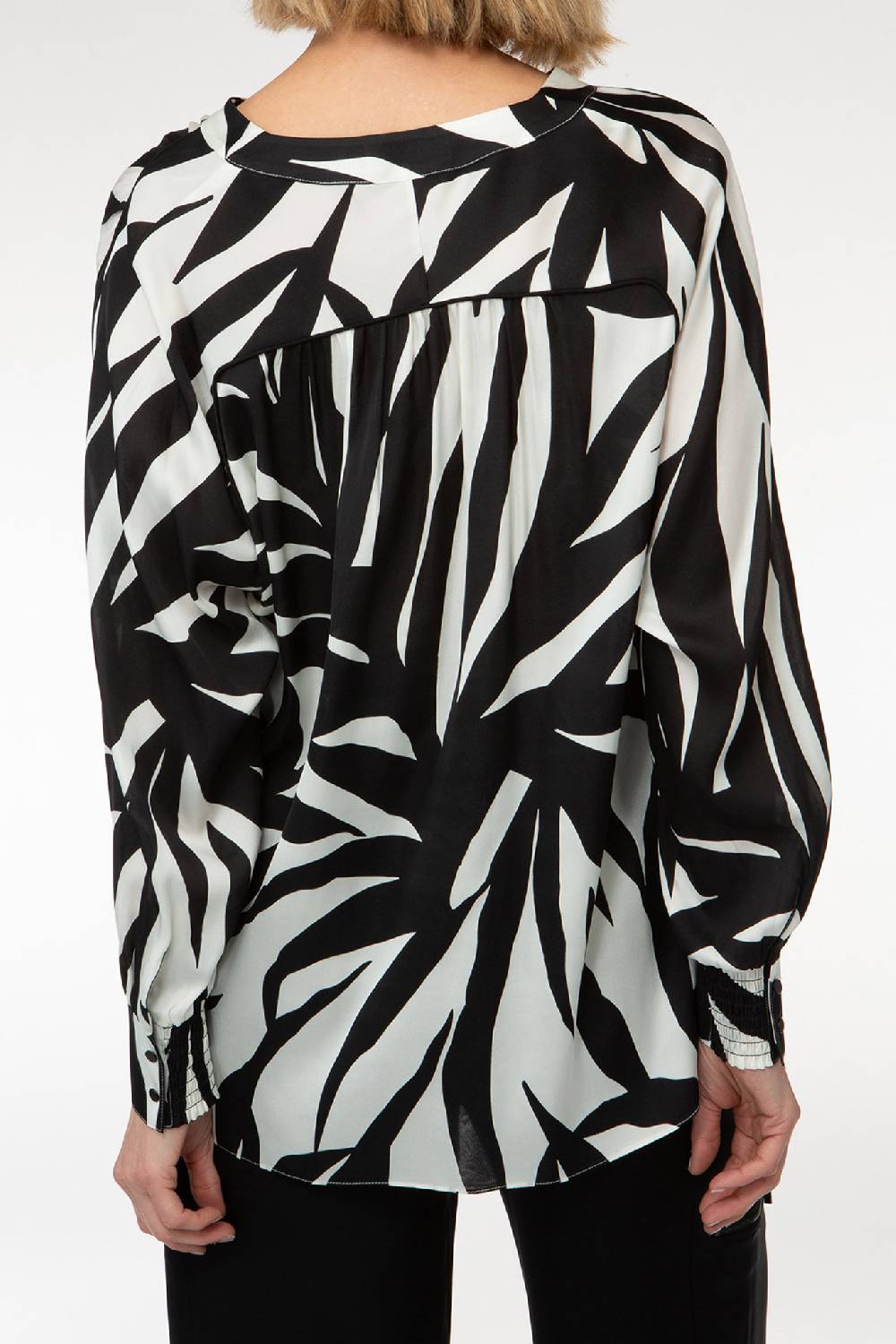 IVI GmbH PALM LEAF BLACK Tunika Mit Raffinierten Nahtdetails