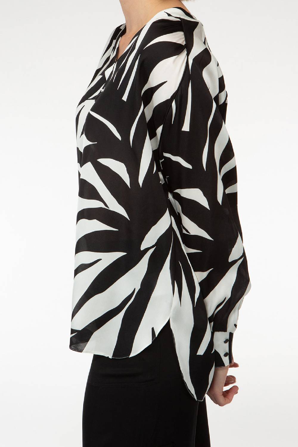 IVI GmbH PALM LEAF BLACK Tunika Mit Raffinierten Nahtdetails