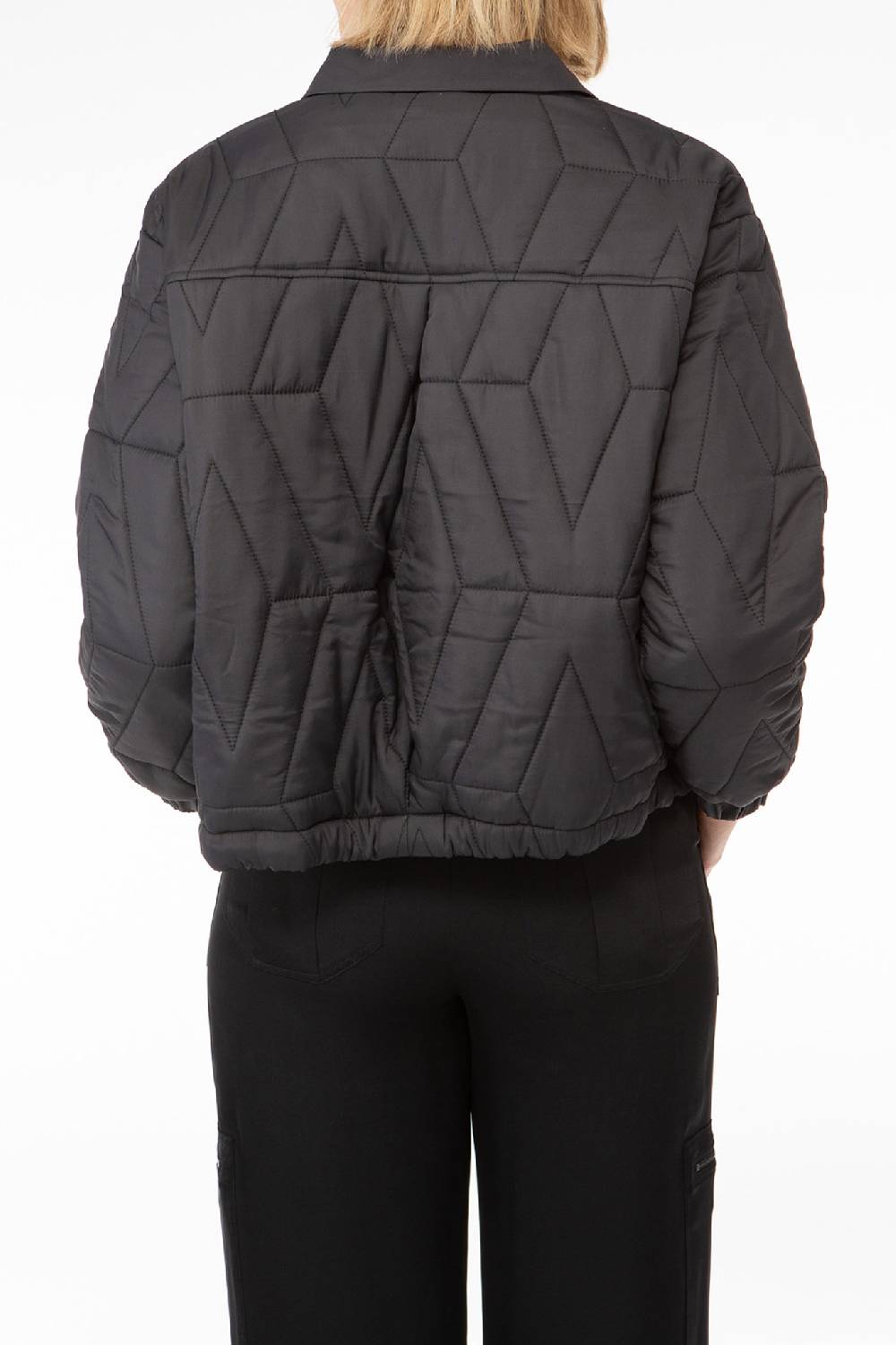 IVI GmbH PUFFER NYLON Jacke Mit Signature Steppung Schwarz