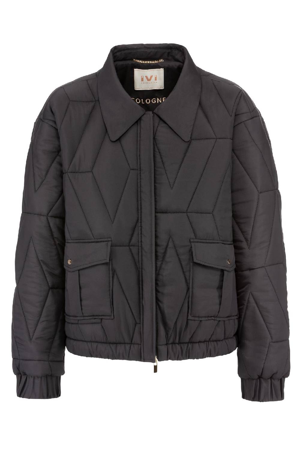 IVI GmbH PUFFER NYLON Jacke mit Signature Steppung schwarz
