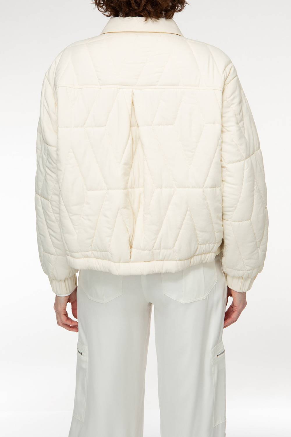 IVI GmbH PUFFER NYLON Jacke Mit Signature Steppung Weiß