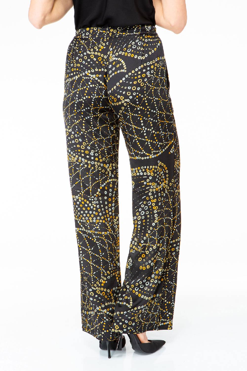 IVI GmbH RAINBOW FISH Bedruckte Hose Mit Weitem Bein Schwarz