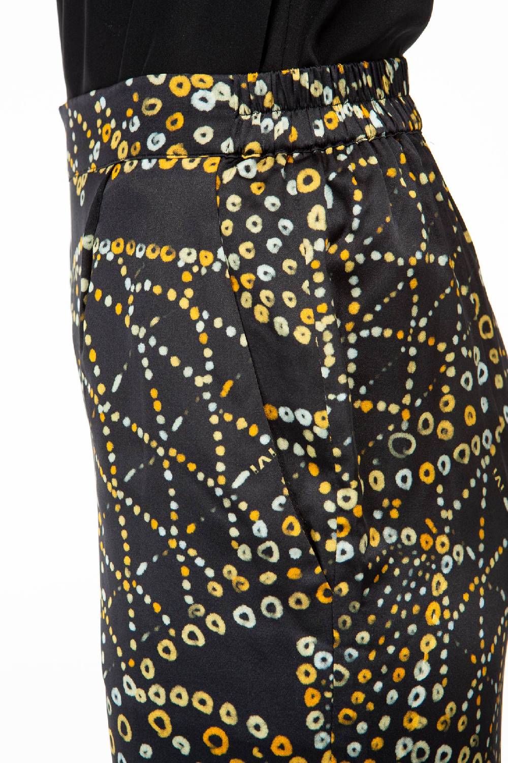 IVI GmbH RAINBOW FISH Bedruckte Hose Mit Weitem Bein Schwarz