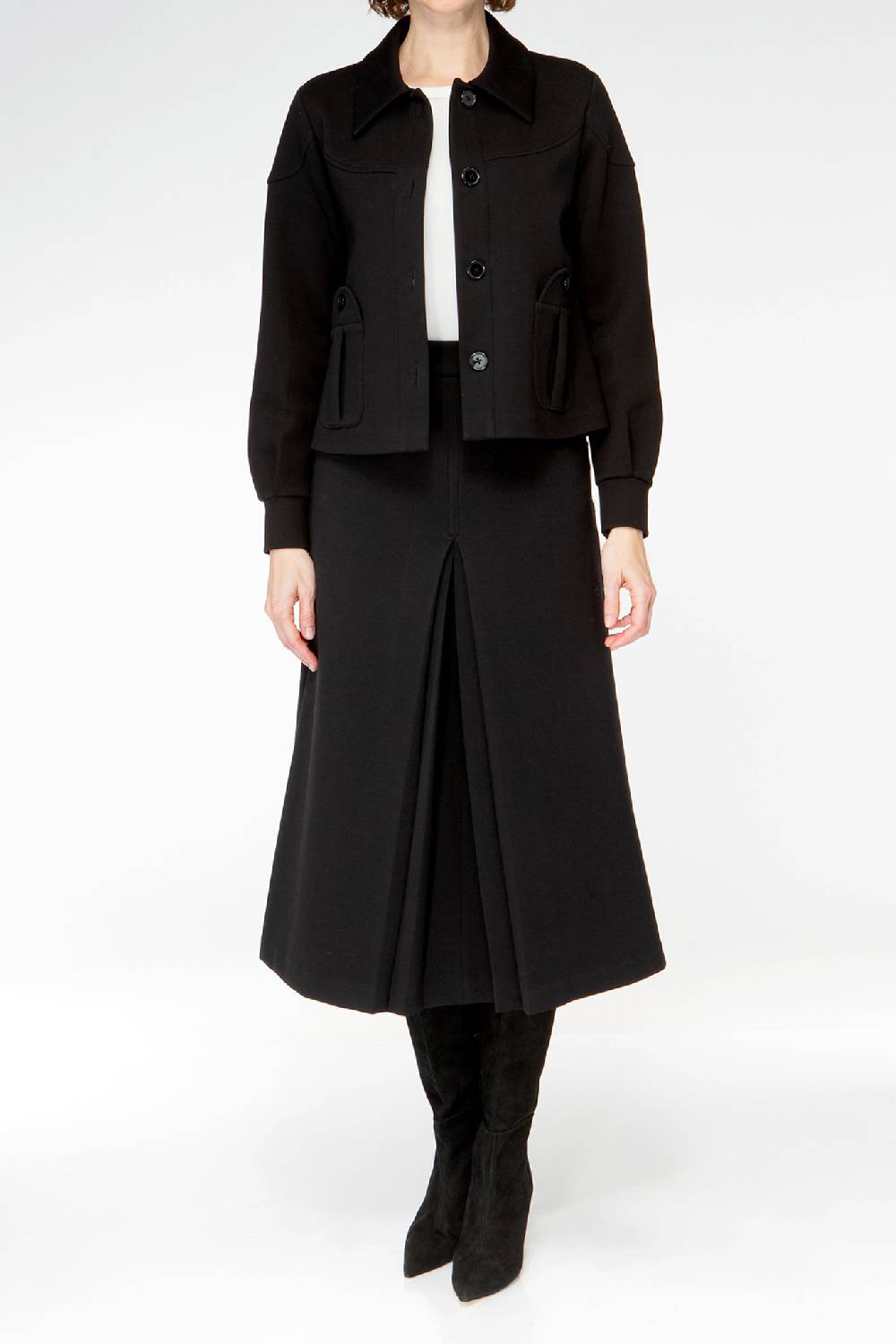 IVI GmbH SOLID JERSEY Kurze Jacke Im Boxy Fit Schwarz