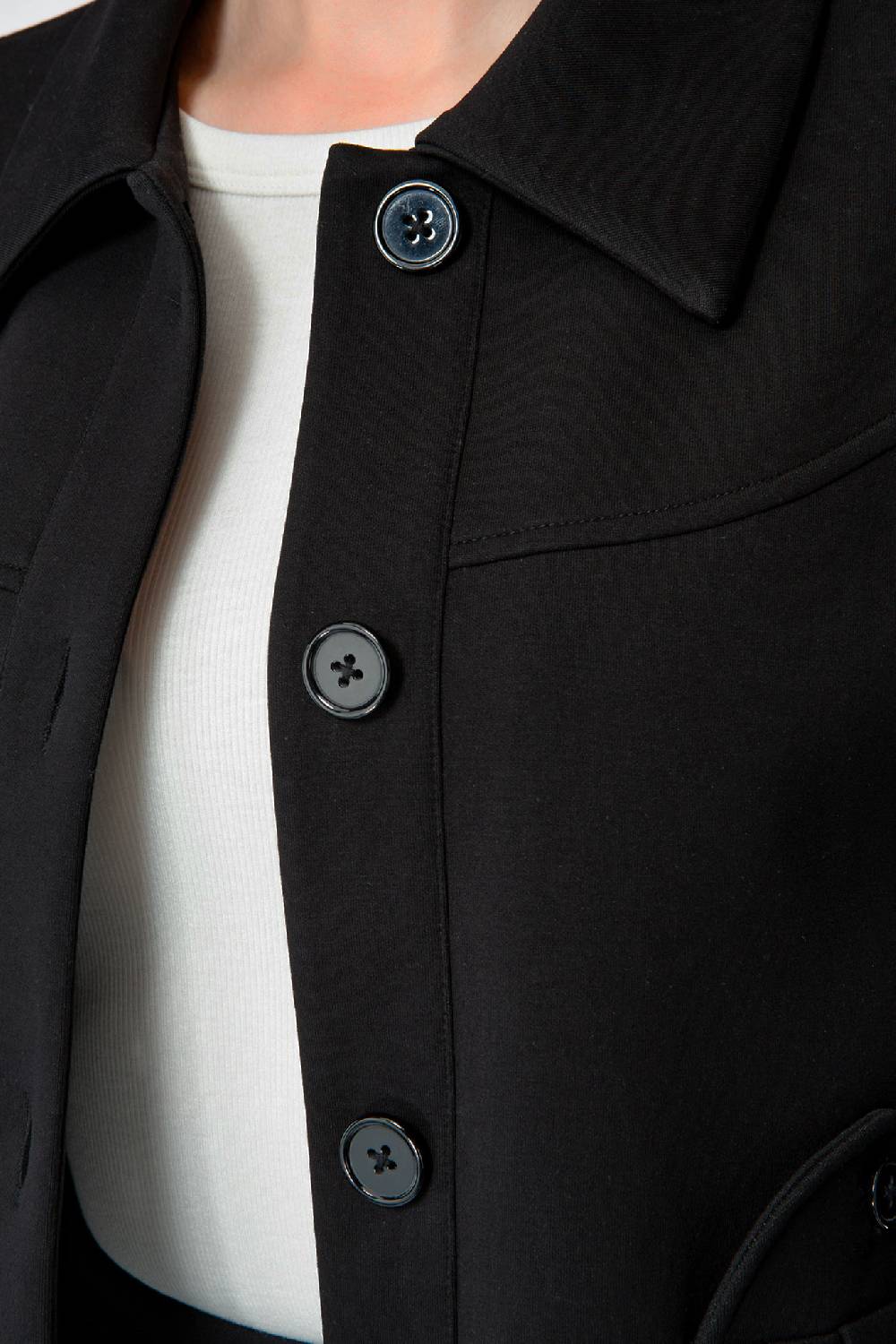 IVI GmbH SOLID JERSEY Kurze Jacke Im Boxy Fit Schwarz