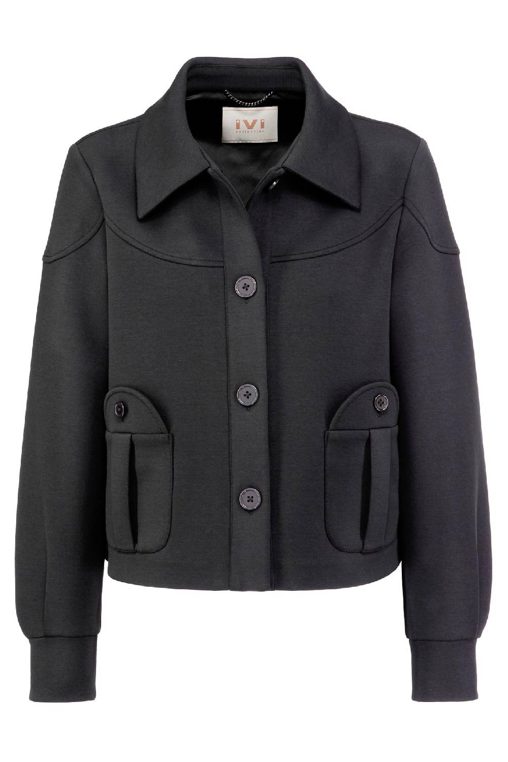 IVI GmbH SOLID JERSEY Kurze Jacke im Boxy Fit schwarz