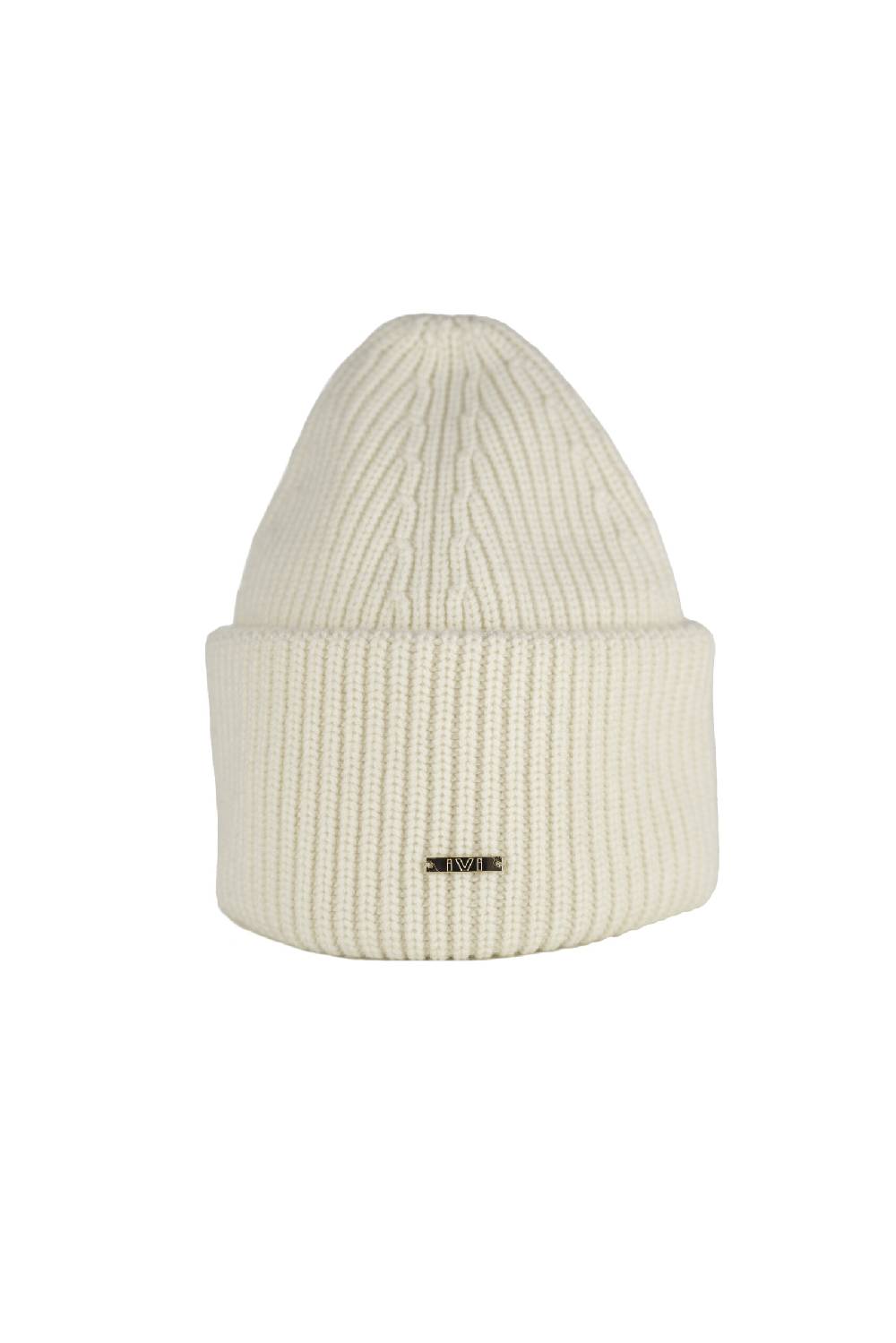 IVI GmbH SOLID KNIT Beanie aus Woll-Kaschmir-Mix weiß