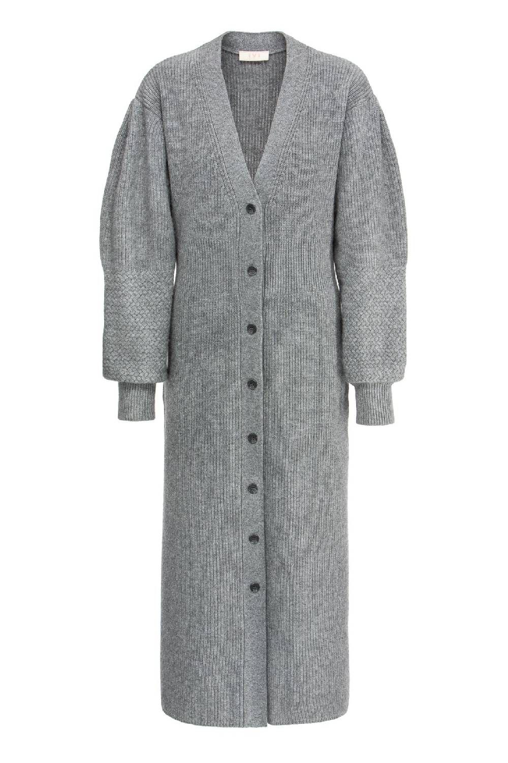 IVI GmbH SOLID KNIT Kleid im Struktur-Mix grau-melange