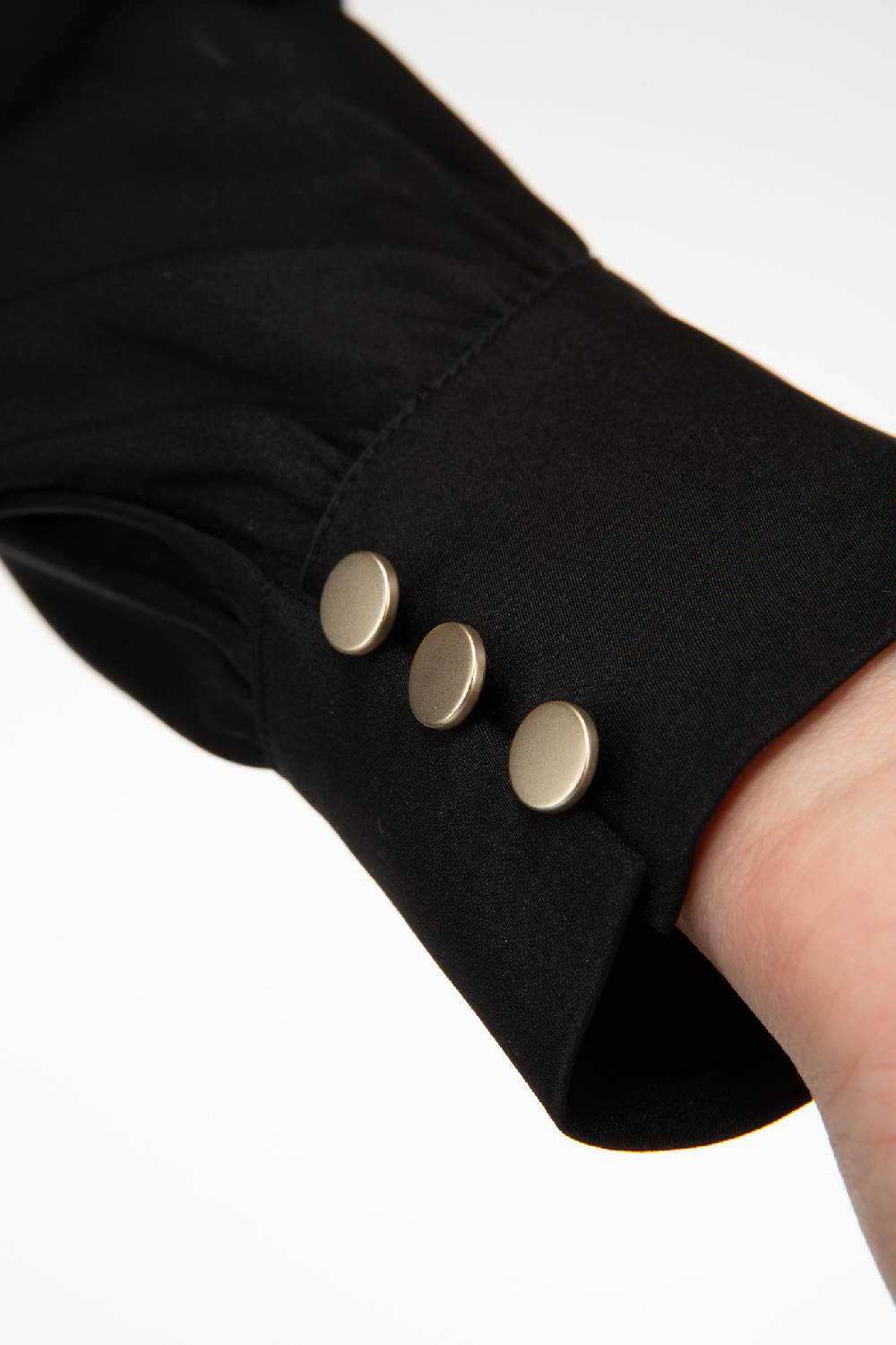 IVI GmbH SOLID SILK Seidenbluse Mit Cut-Out Detail Schwarz