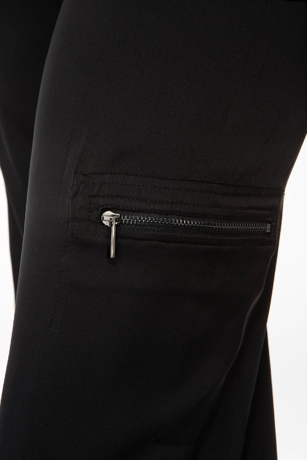 IVI GmbH SOLID SILK Seidenhose Mit Cargo-Details Schwarz