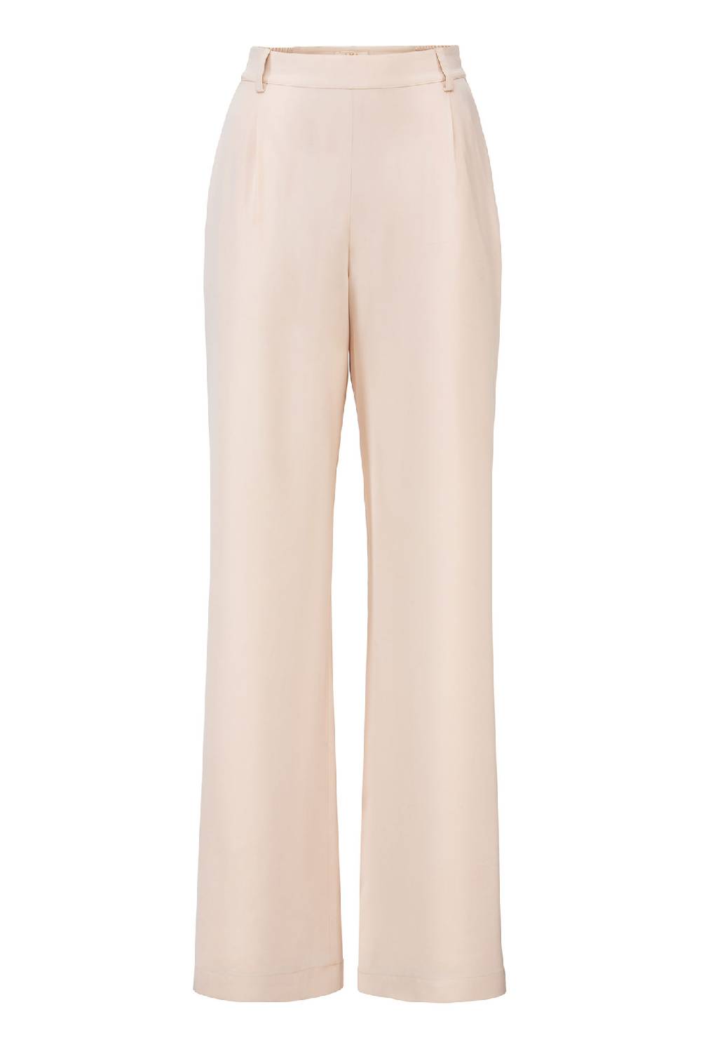 IVI GmbH SOLID SILK Seidenhose mit weitem Bein light sand