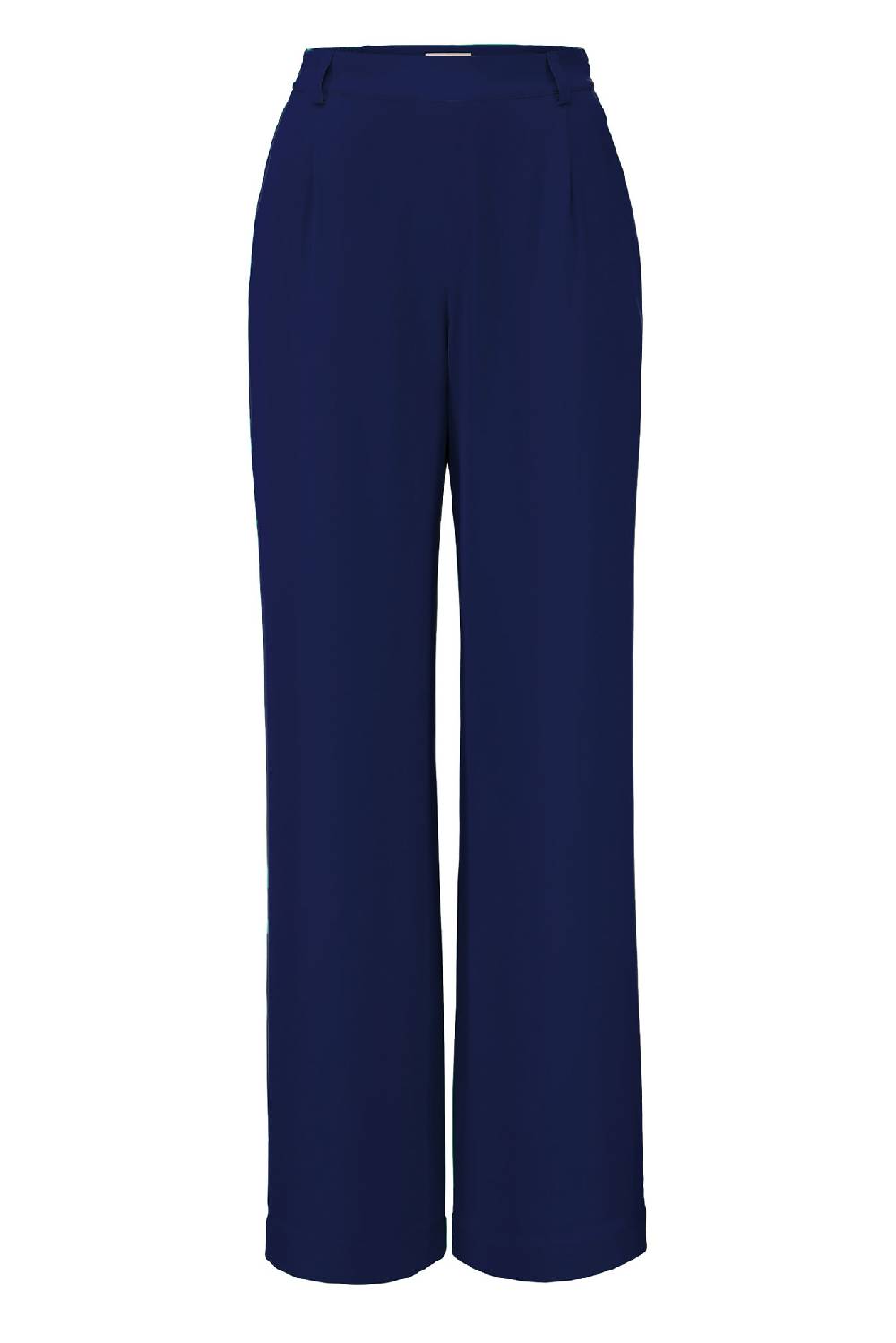 IVI GmbH SOLID SILK Seidenhose mit weitem Bein navy