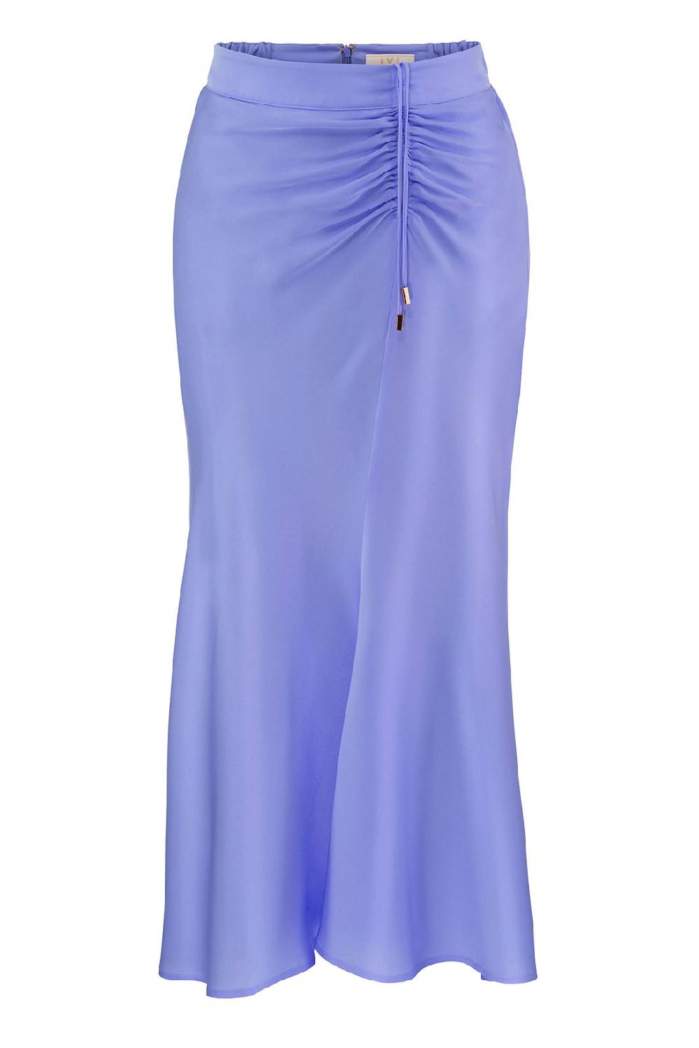 IVI GmbH SOLID SILK Seidenrock mit Raffung lavendel