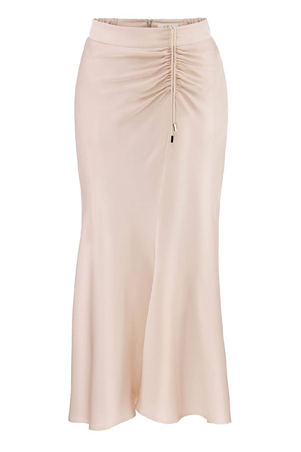 IVI GmbH SOLID SILK Seidenrock mit Raffung light sand