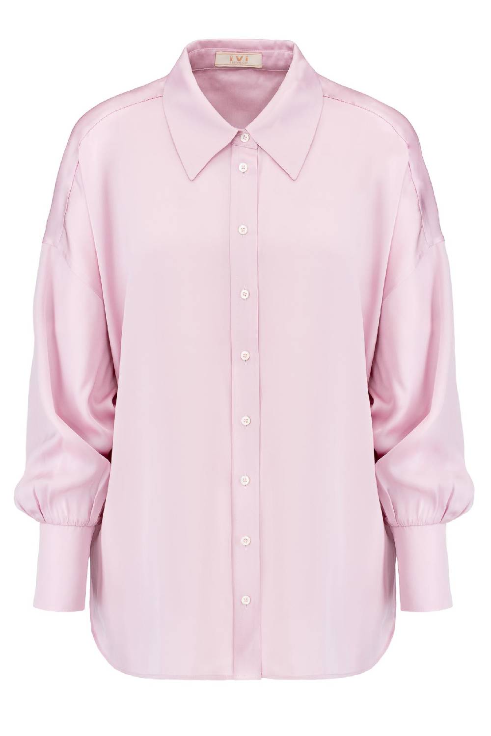 IVI GmbH SOLID SILK Tunika im Hemdblusen-Look bright rose