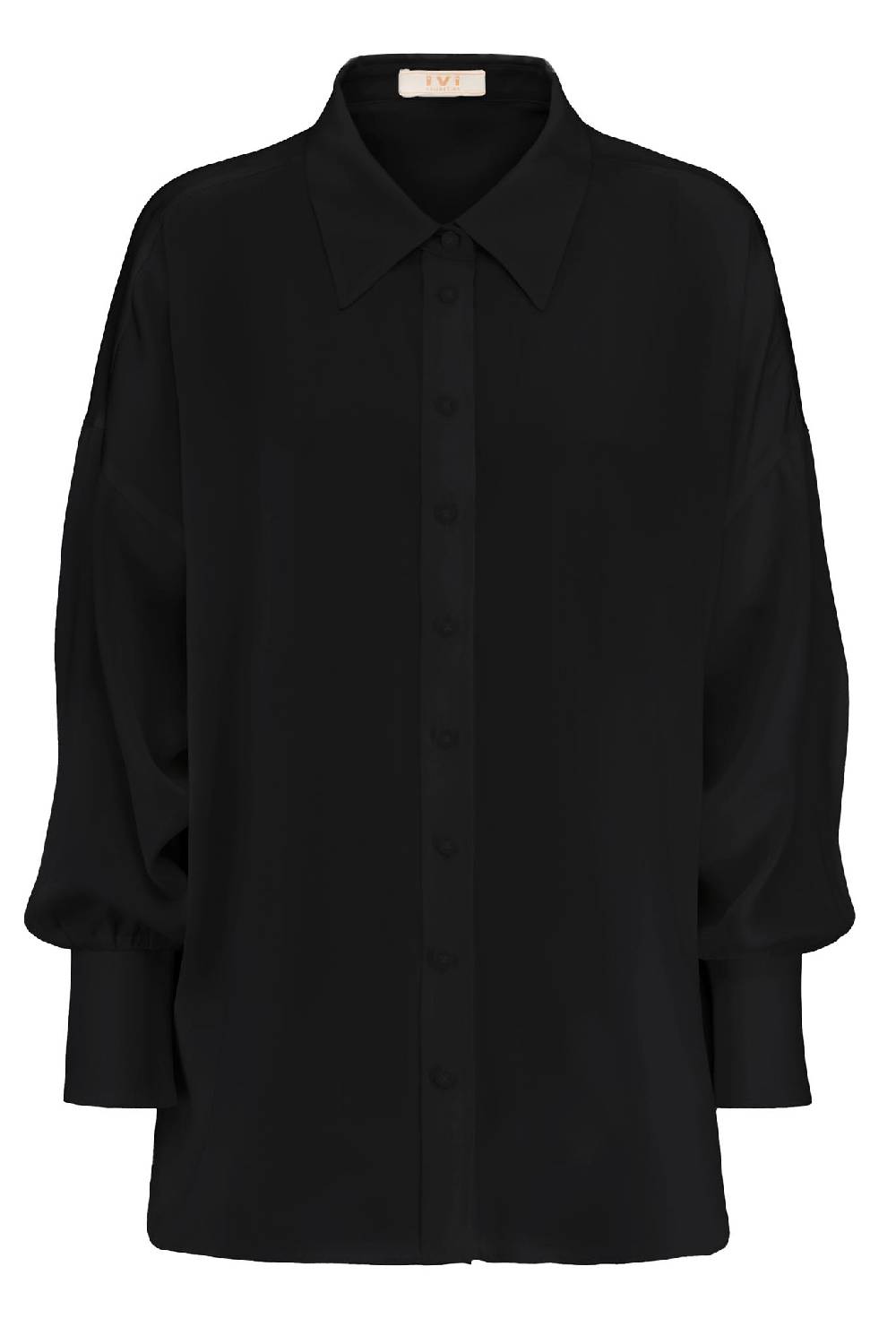 IVI GmbH SOLID SILK Tunika im Hemdblusen-Look schwarz