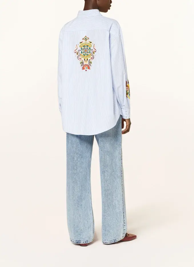 ALÉMAIS Hemdbluse PATCHWORK Mit Schmucksteinen