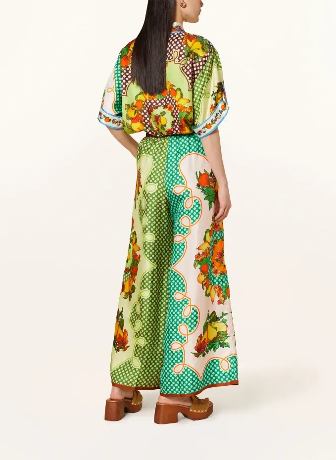 ALÉMAIS Marlenehose Aus Seide