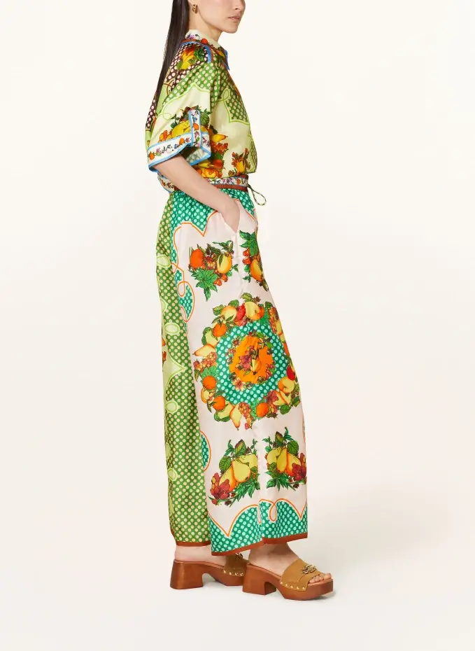 ALÉMAIS Marlenehose Aus Seide