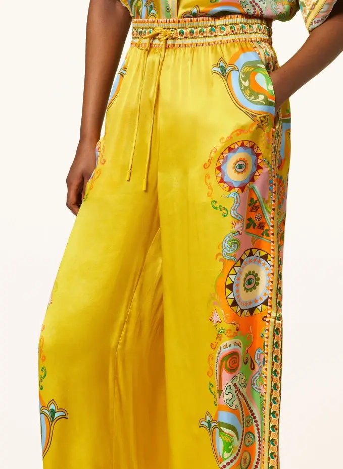 ALÉMAIS Marlenehose PINBALL Aus Seide