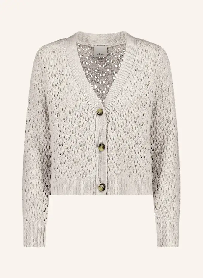 ALLUDE Strickjacke mit Cashmere und Schmucksteinen