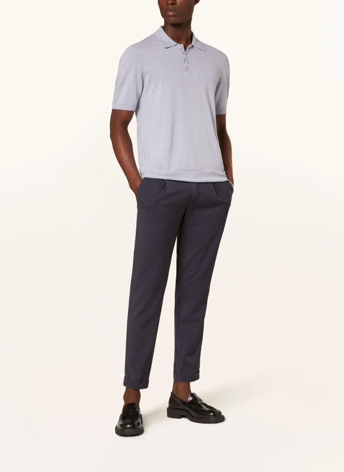 Altea Strick-Poloshirt Mit Leinen