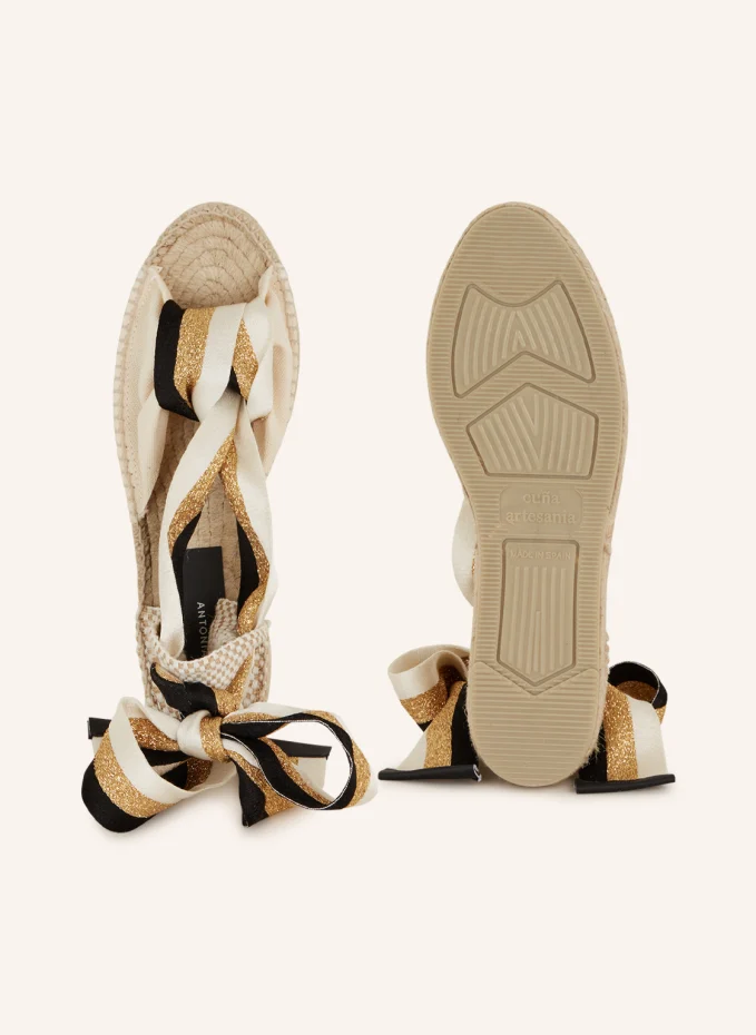 ANTONIA'S Plateau-Sandalen Mit Glitzergarn