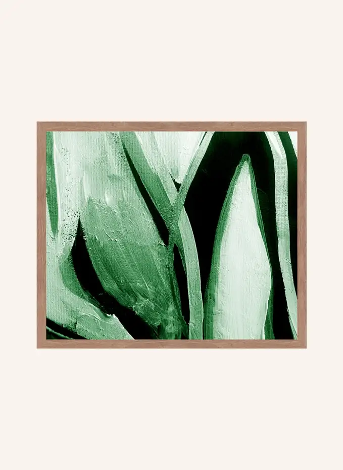 ANY IMAGE Wandbild ABSTRAKTES GRÜN Mit Rahmen
