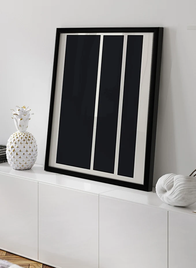 ANY IMAGE Wandbild FEINE LINIEN Mit Rahmen