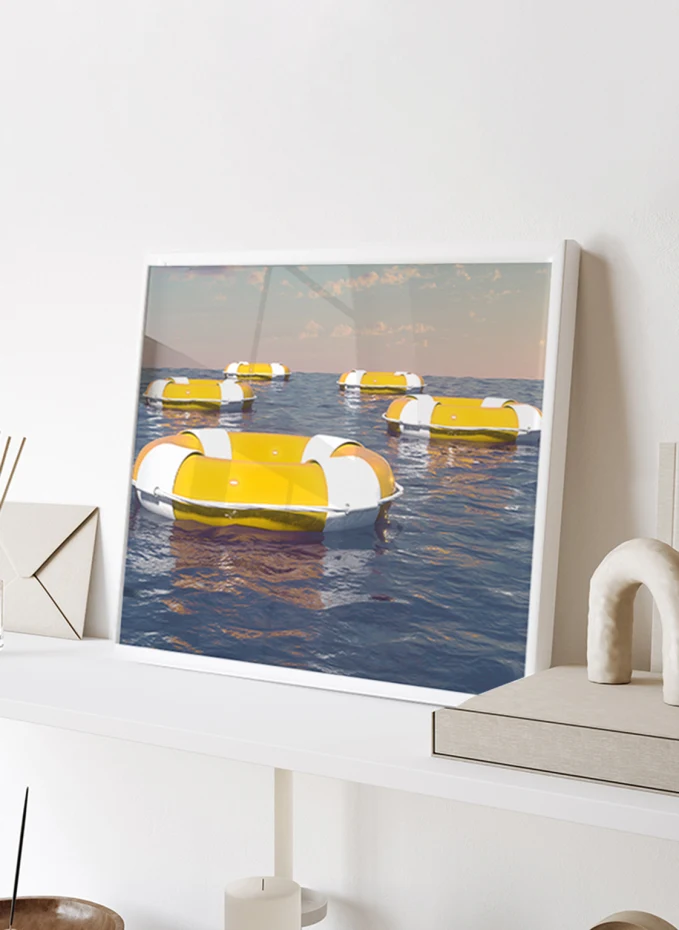 ANY IMAGE Wandbild RETTUNGSRING Mit Rahmen