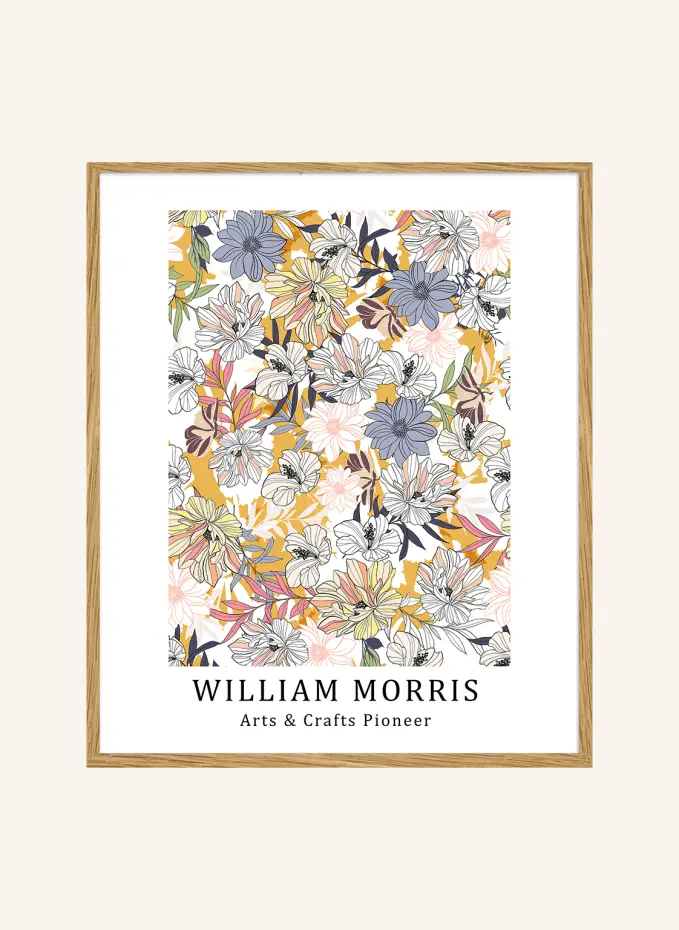 ANY IMAGE Wandbild WILLIAM MORRIS Mit Rahmen