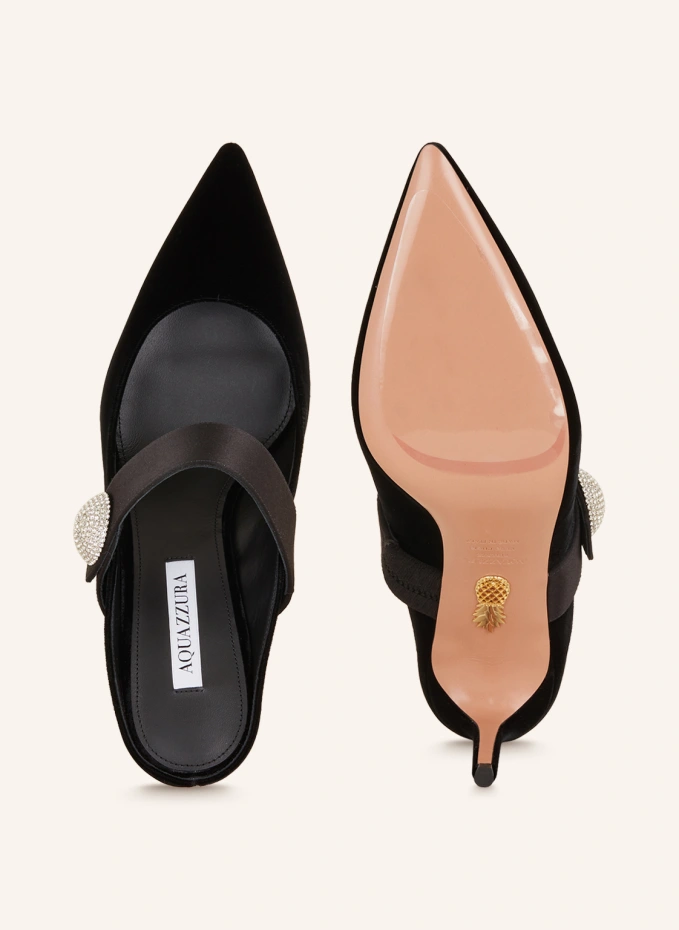 AQUAZZURA Mules CRYSTAL MACARON 75