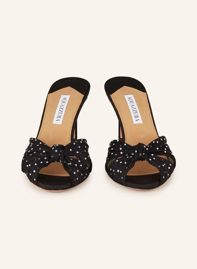 AQUAZZURA Mules SLOW KISSES Mit Schmucksteinen