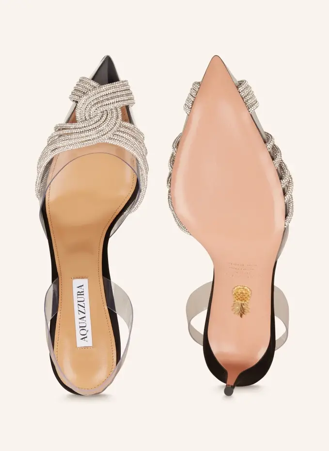 AQUAZZURA Slingpumps GATSBY Mit Schmucksteinen