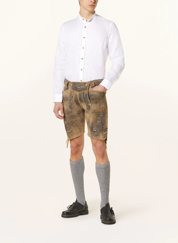 Arido Trachtenhemd Regular Fit Aus Leinen