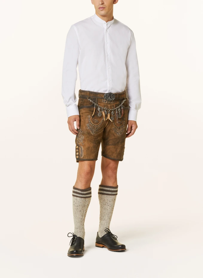 Arido Trachtenhemd Regular Fit Mit Stehkragen