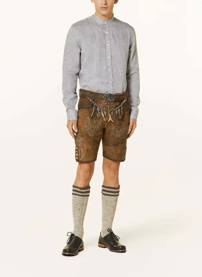 Arido Trachtenhemd Regular Fit Mit Stehkragen