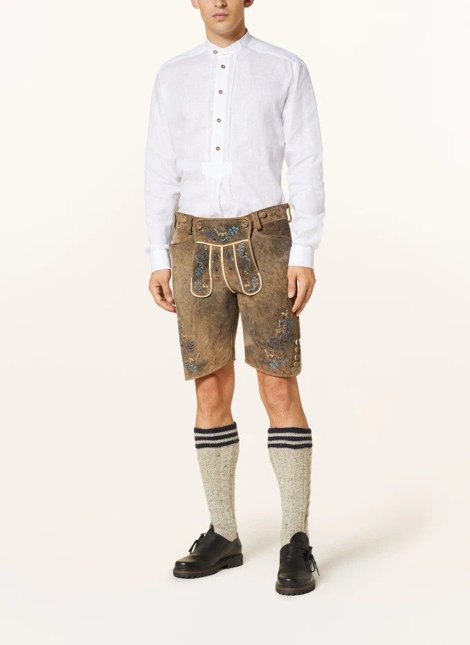 Arido Trachtenhemd Regular Fit Mit Stehkragen