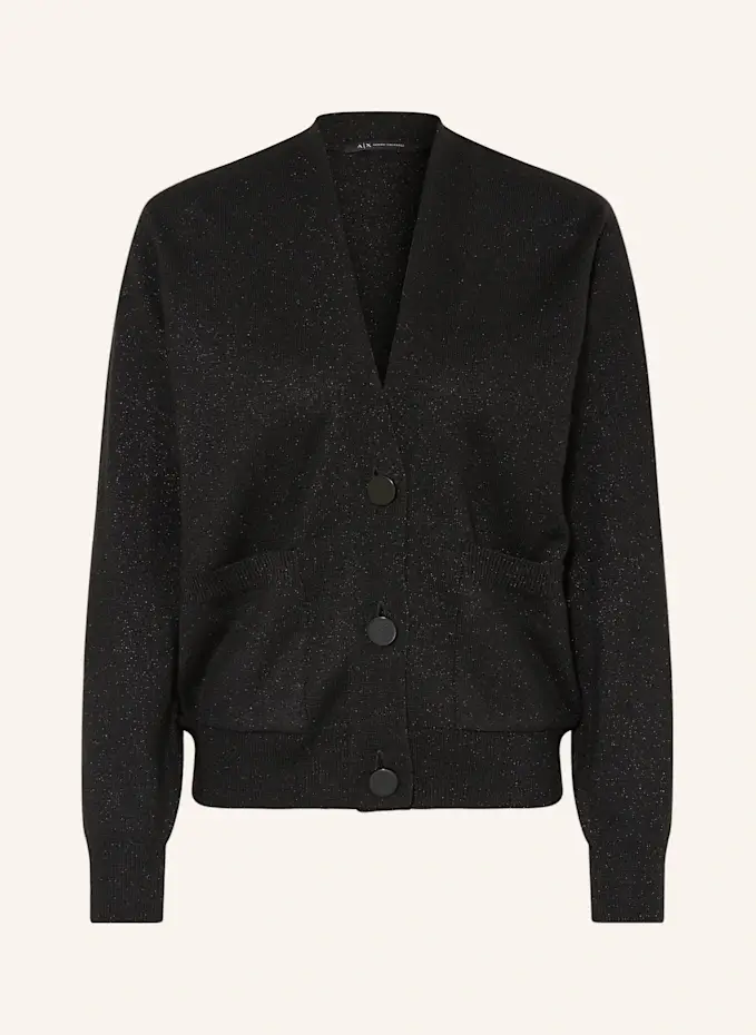 ARMANI EXCHANGE Strickjacke Mit Glitzergarn