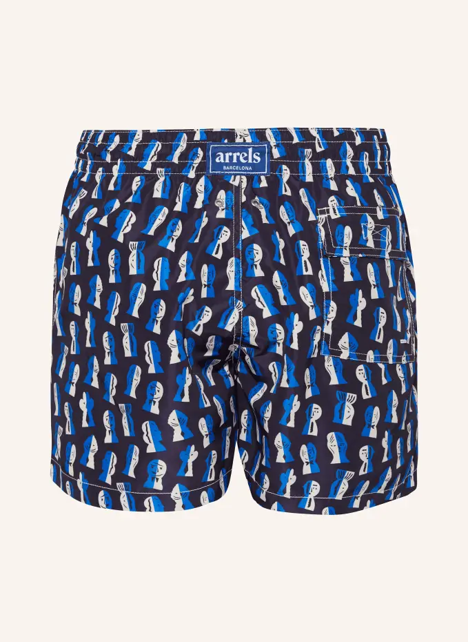 Arrels BARCELONA Badeshorts NAVY PAPIER DÉCOUPÉ × SEVERIN MILLET