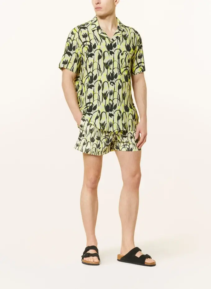 Arrels BARCELONA Resorthemd BEIGE TULIPS × CECILIA CARLSTED Comfort Fit