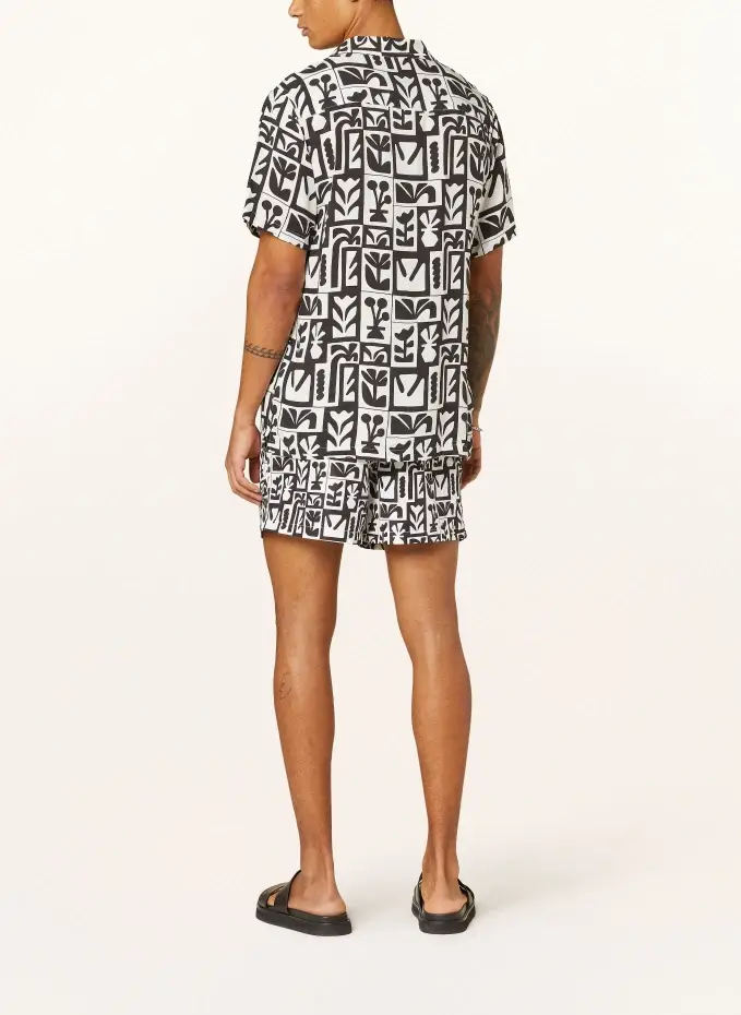 Arrels BARCELONA Resorthemd BLACK BLOOMING × TIMO KUILDER Comfort Fit