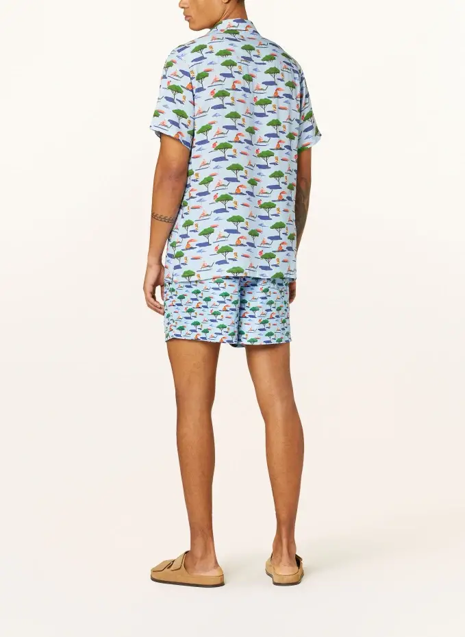 Arrels BARCELONA Resorthemd LIGHT BLUE GLAMPING × ANA POPESCU Comfort Fit