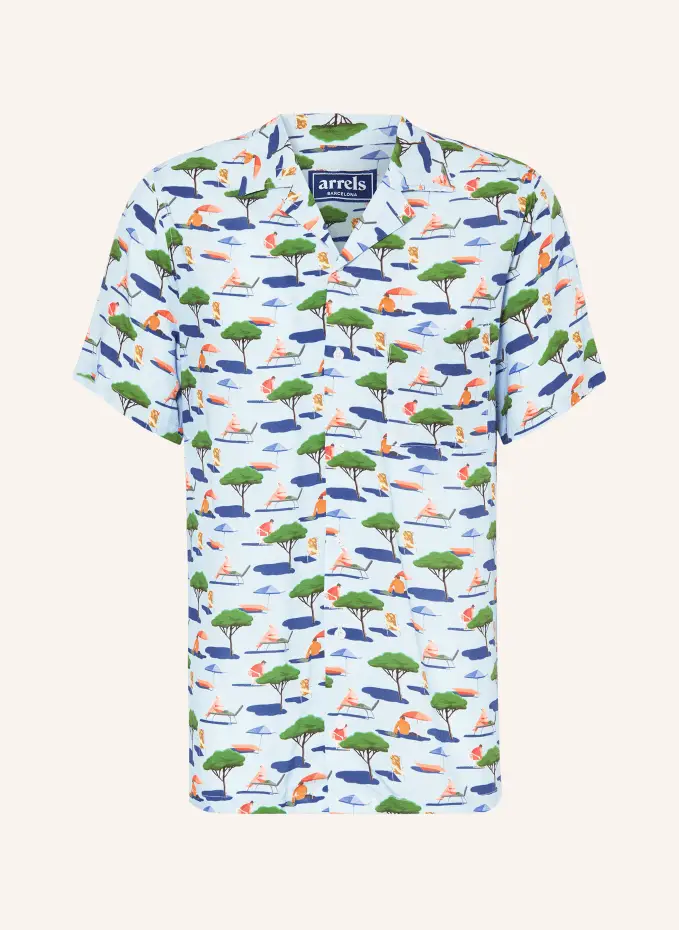 Arrels BARCELONA Resorthemd LIGHT BLUE GLAMPING × ANA POPESCU Comfort Fit