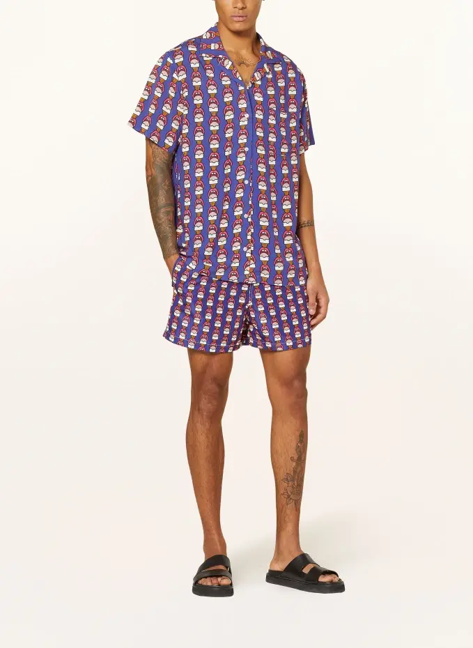 Arrels BARCELONA Resorthemd NAVY LICK ME × CRAIG & KARL Comfort Fit